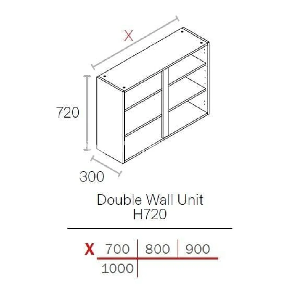 1000mm Flat Pack Kitchen Wall Cabinet White - Image 2