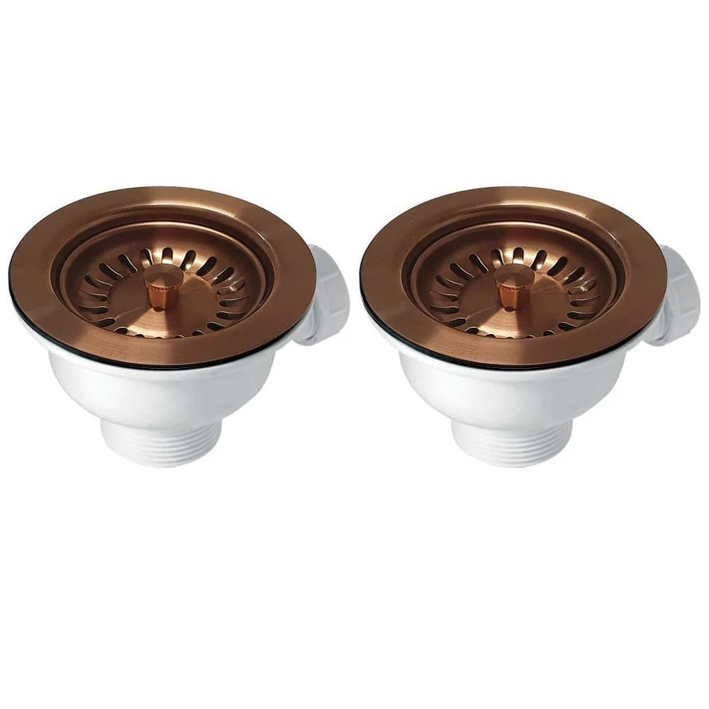 2x 90mm Basket Strainer Waste for Astini, RAK, Rangemaster Ceramic Sink - Image 3