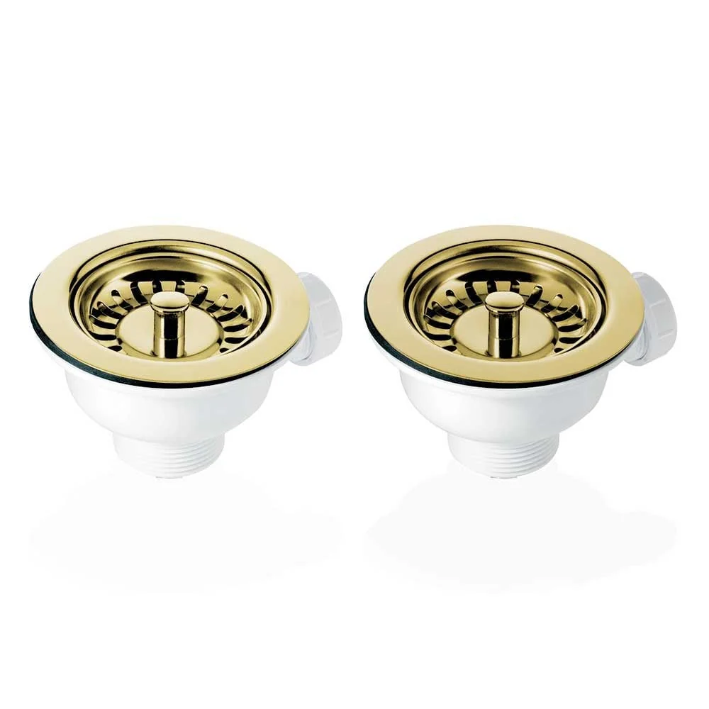 2x 90mm Basket Strainer Waste for Astini, RAK, Rangemaster Ceramic Sink - Image 5