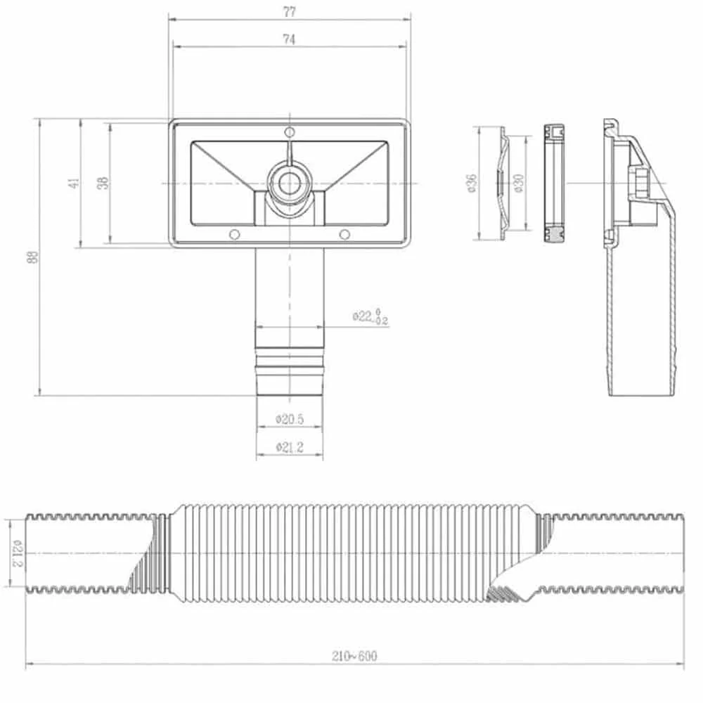 2x 90mm Waste and Overflow Kit for Astini, RAK, Rangemaster Ceramic Sinks - Image 8