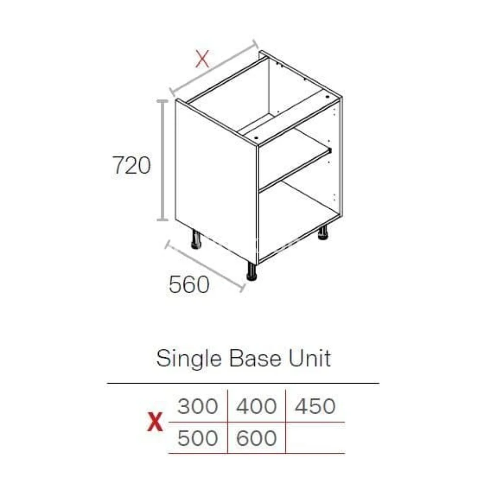 600mm Flat Pack Kitchen Base Cabinet White - Image 2