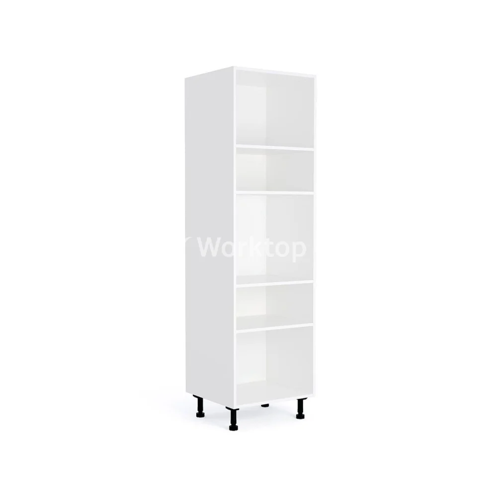 600mm Flat Pack Kitchen Tall Appliance Cabinet White (1970mmH + Legs)
