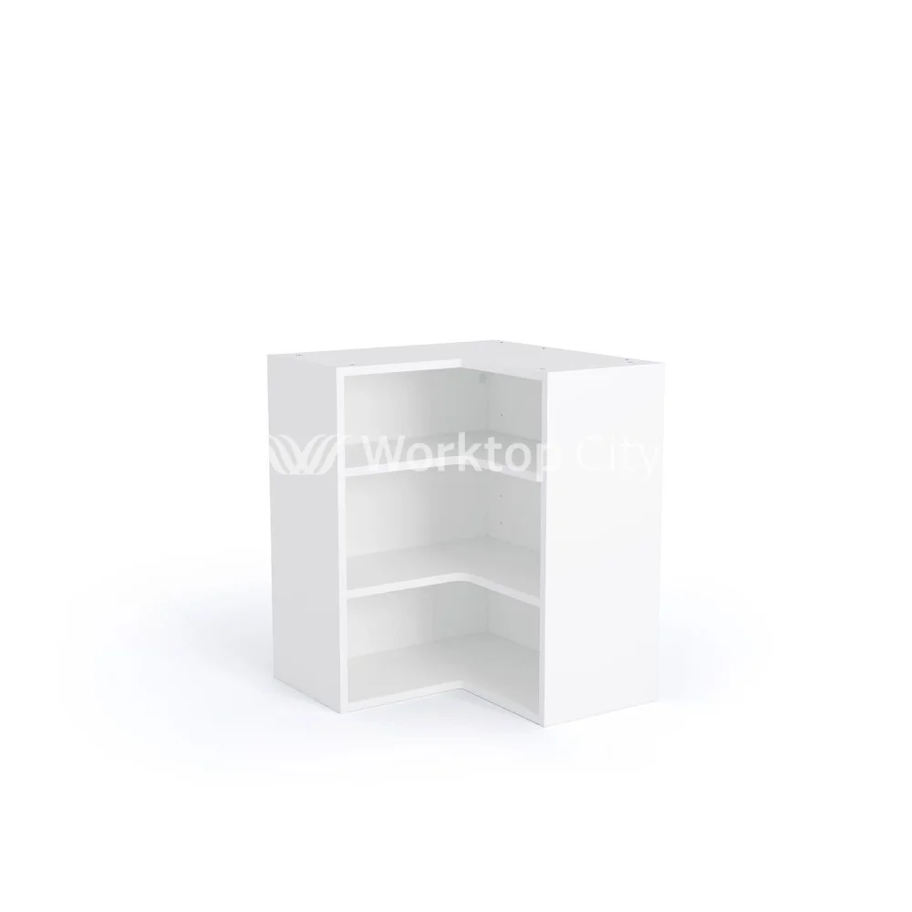 600mmx600mm Flat Pack L Shaped Kitchen Corner Wall Cabinet White