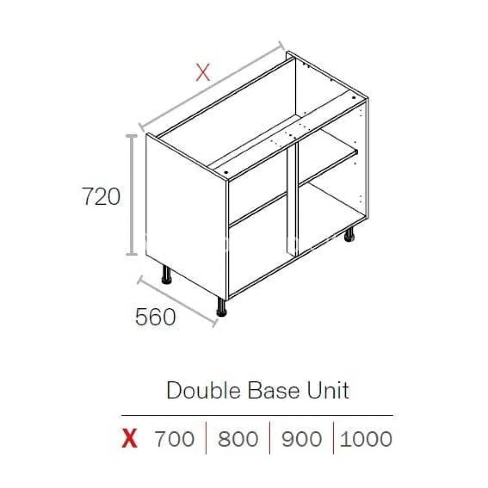 700mm Flat Pack Kitchen Base Cabinet White - Image 2