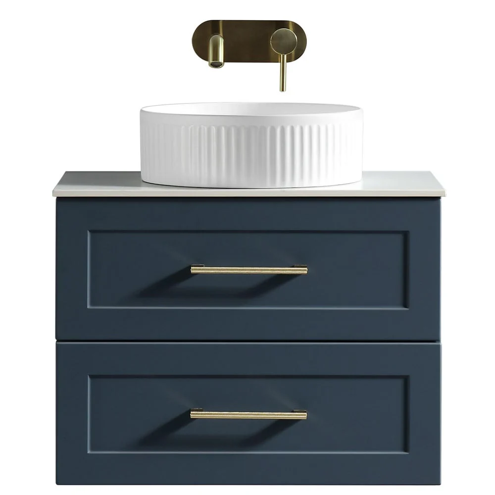 Astini Bakewell 600mm Midnight Shadow Wall Hung Vanity Unit With Counter Top
