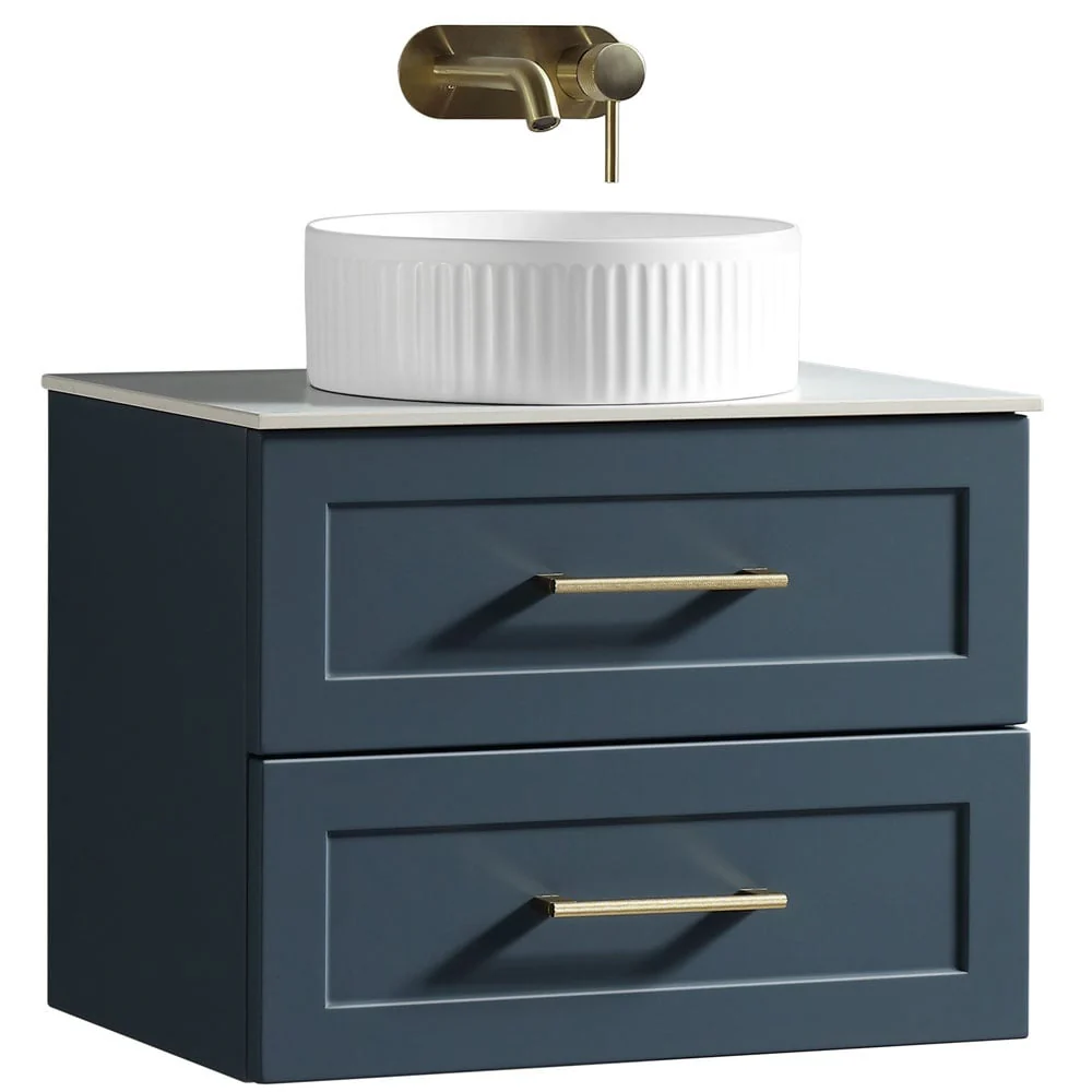 Astini Bakewell 600mm Midnight Shadow Wall Hung Vanity Unit With Counter Top - Image 2