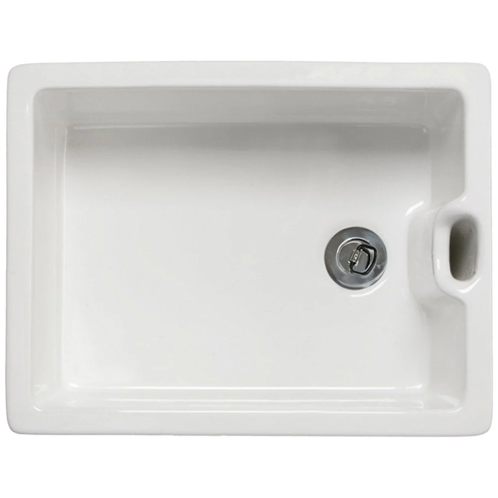 Astini Belfast 100 1.0 Bowl White Ceramic Kitchen Sink, Waste & Colonial Tap - Image 2