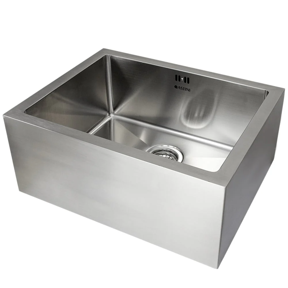 Astini Belfast 600 1.0 Bowl Brushed Stainless Steel Kitchen Sink & Waste - Image 4