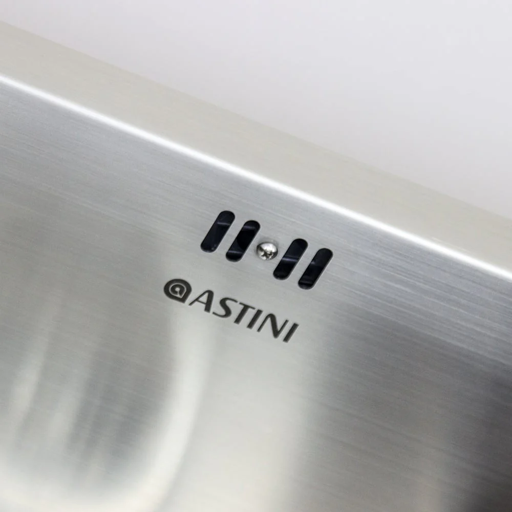 Astini Belfast 600 1.0 Bowl Brushed Stainless Steel Kitchen Sink & Waste - Image 5