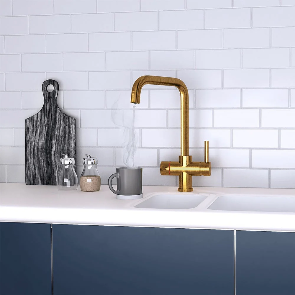 Astini Bollitore² 3in1 Polished Gold Boiling Hot Water Kitchen Tap & Tank Kit - Image 5