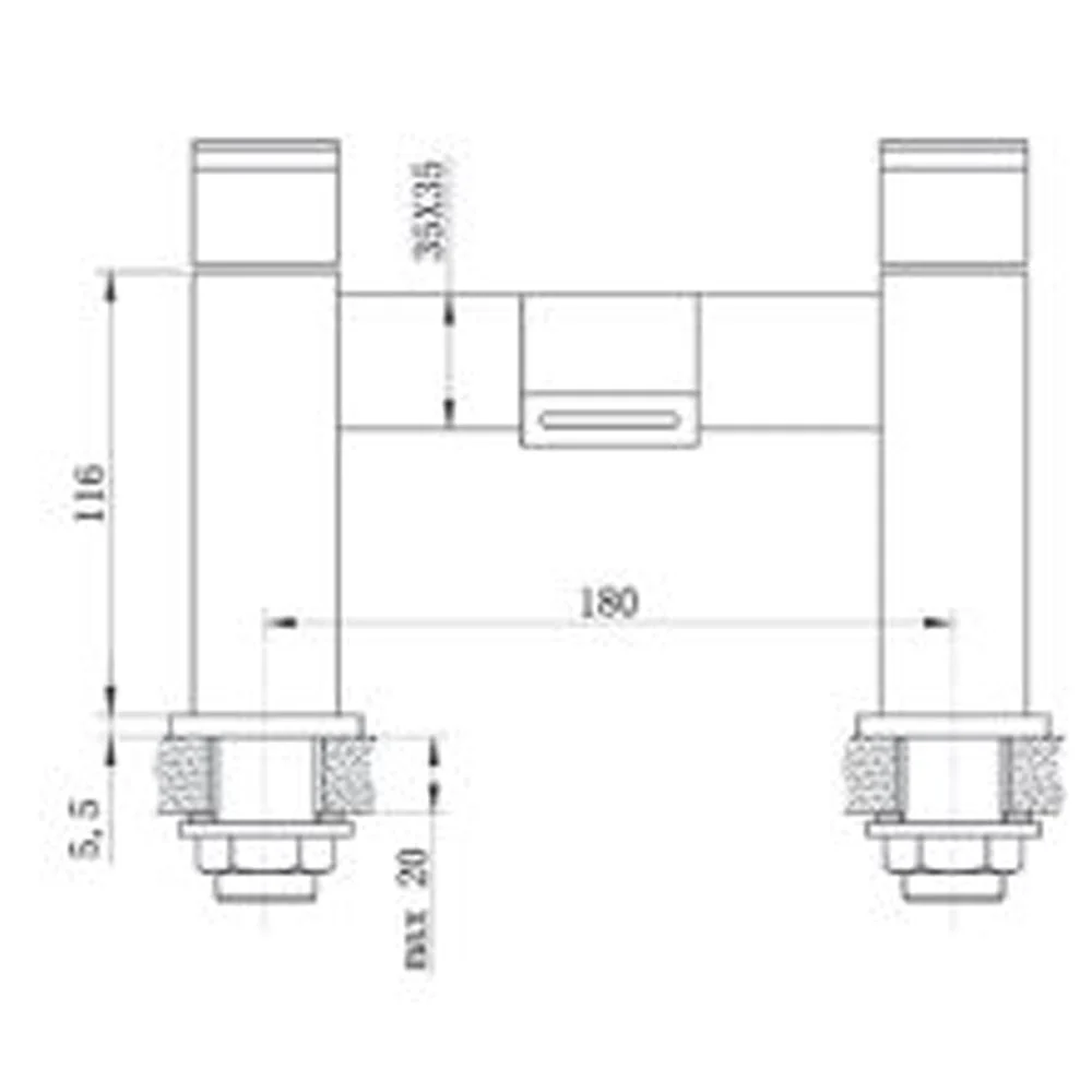 Astini Brecon Chrome Bathroom Bath Mixer Tap TIS5009 - Image 2