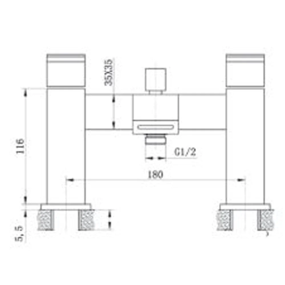 Astini Brecon Chrome Bathroom Bath Shower Mixer Tap TIS5007 - Image 2