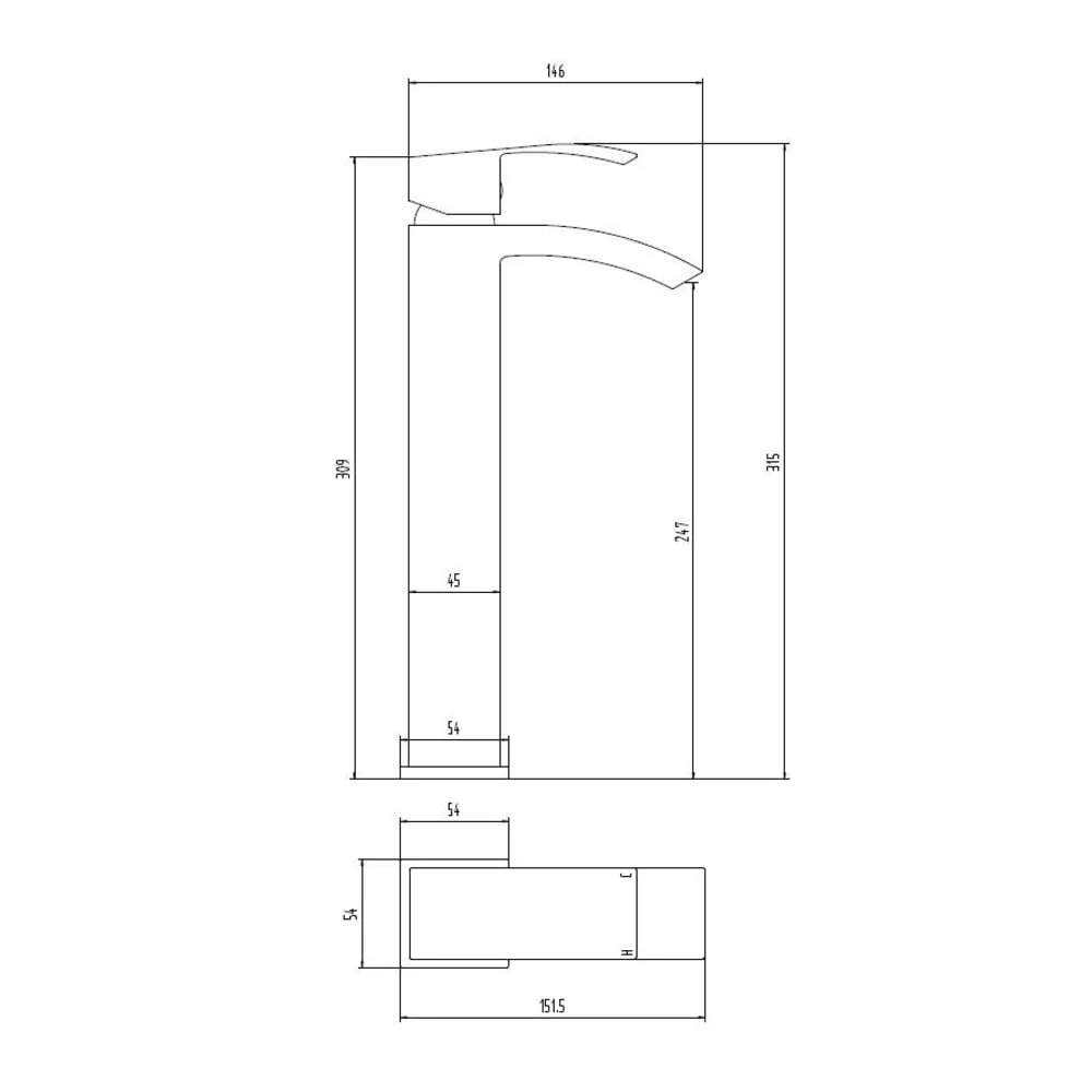Astini Brecon Freestanding Chrome Mono Bathroom Basin Tap TIS5059 - Image 2
