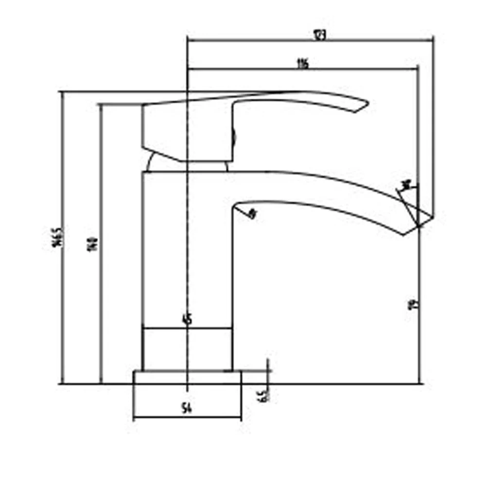 Astini Brecon Orca Black Single Lever Cloakroom Basin Mixer Tap TIS5057 - Image 2