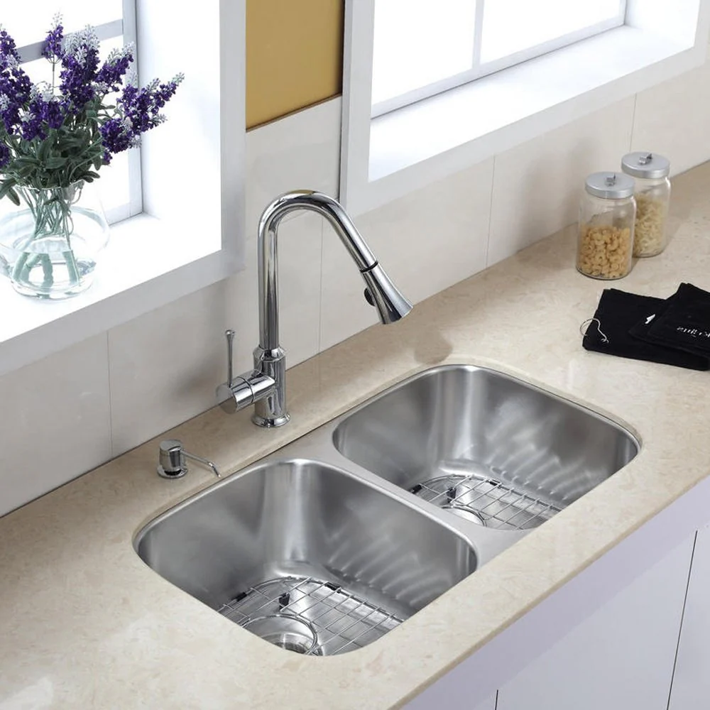 Astini Brushed Steel 270ml Integrated Kitchen Sink Soap Dispenser 201/BN - Image 6