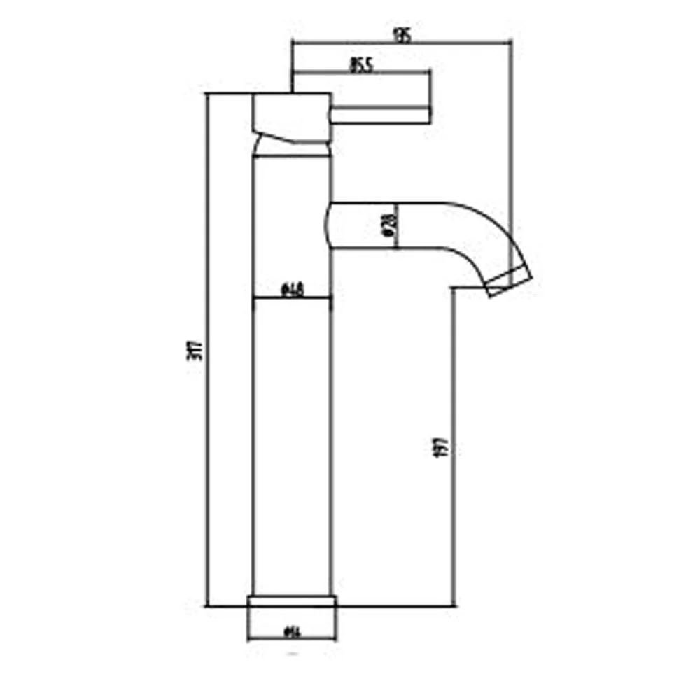 Astini Chepstow Brushed Brass Mono Bathroom Basin Tap TIS5116 - Image 2