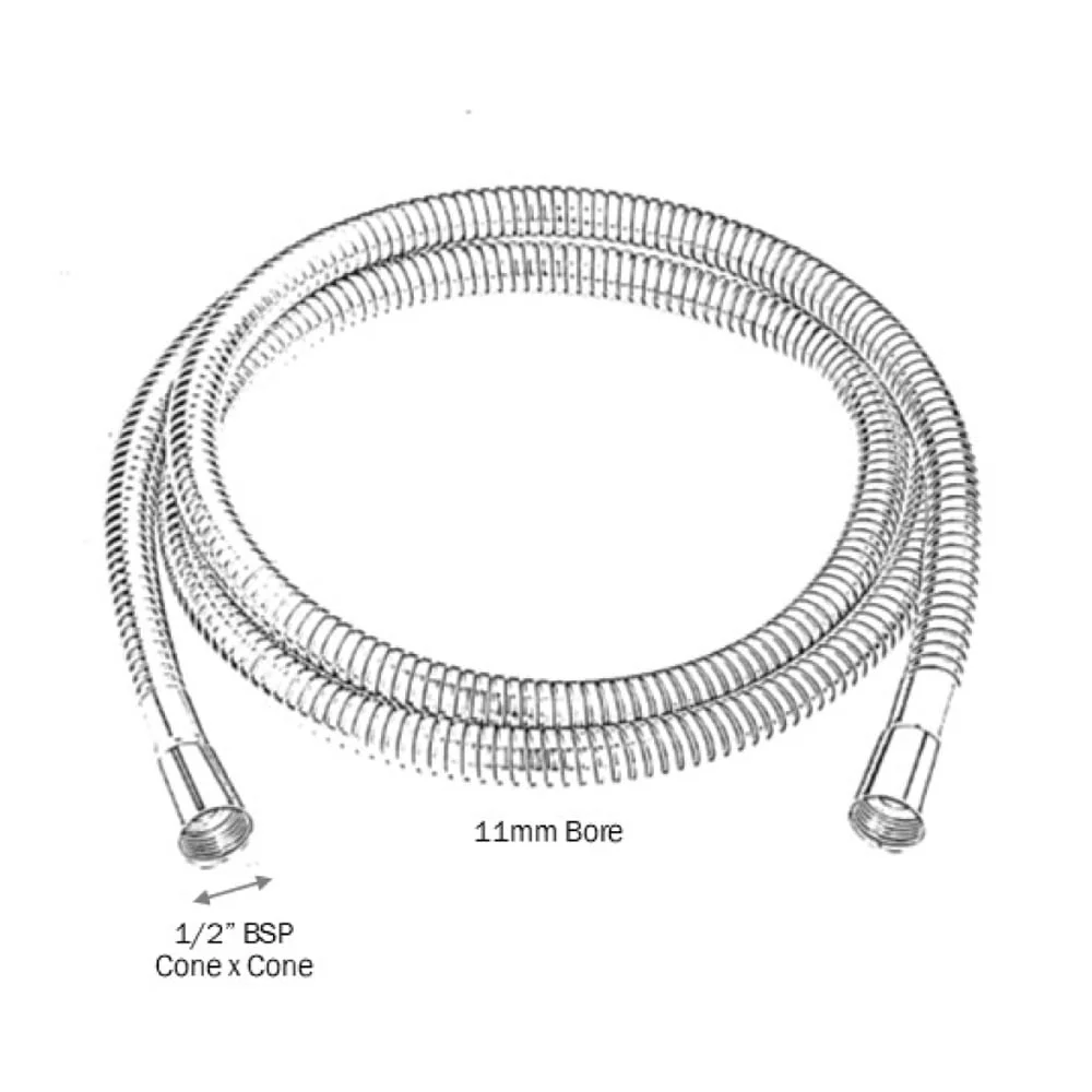 Astini Chrome High Flow Premium Shower Hose 1.5m