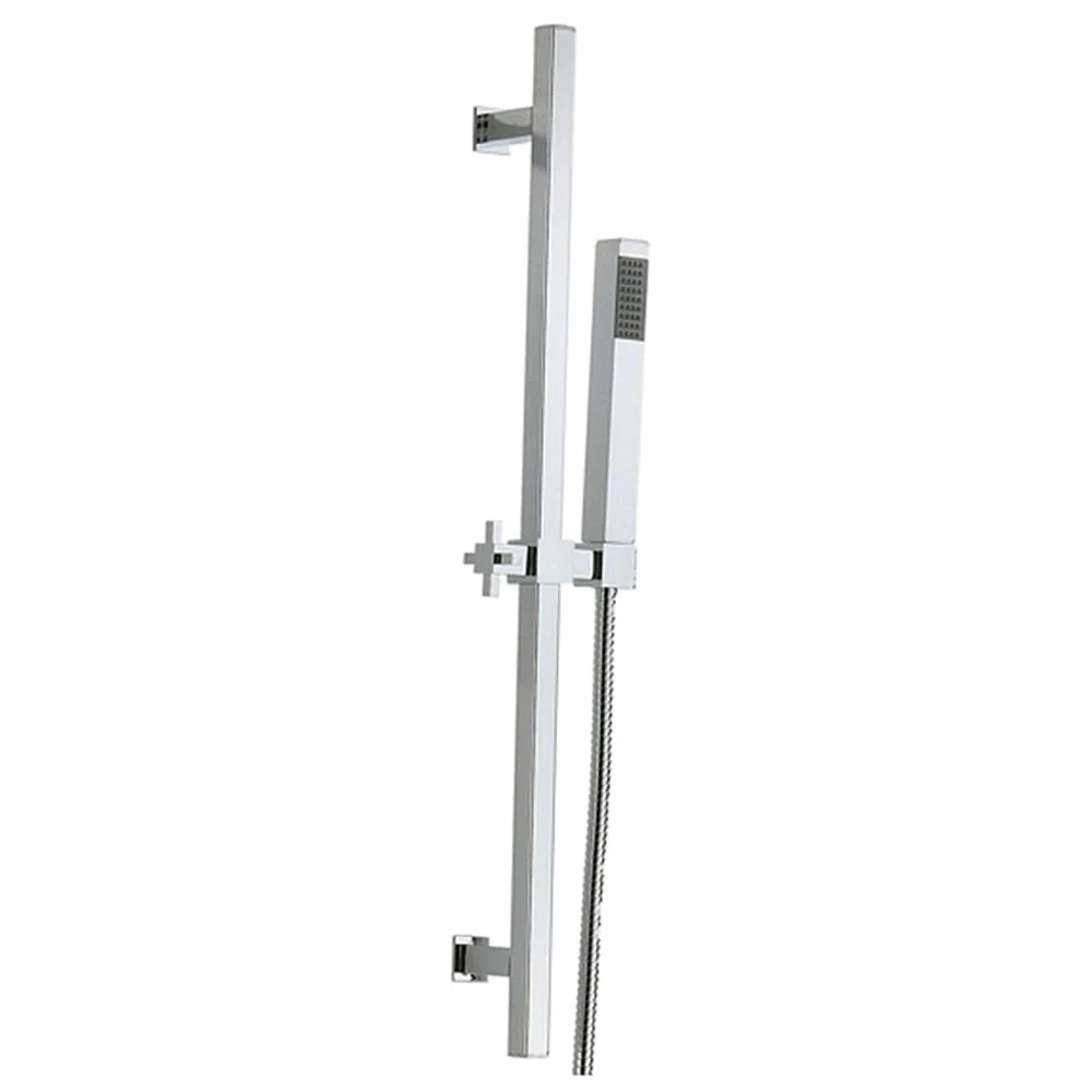 Astini Chrome Plated Brass Square Slide Rail Kit & Hose B8011