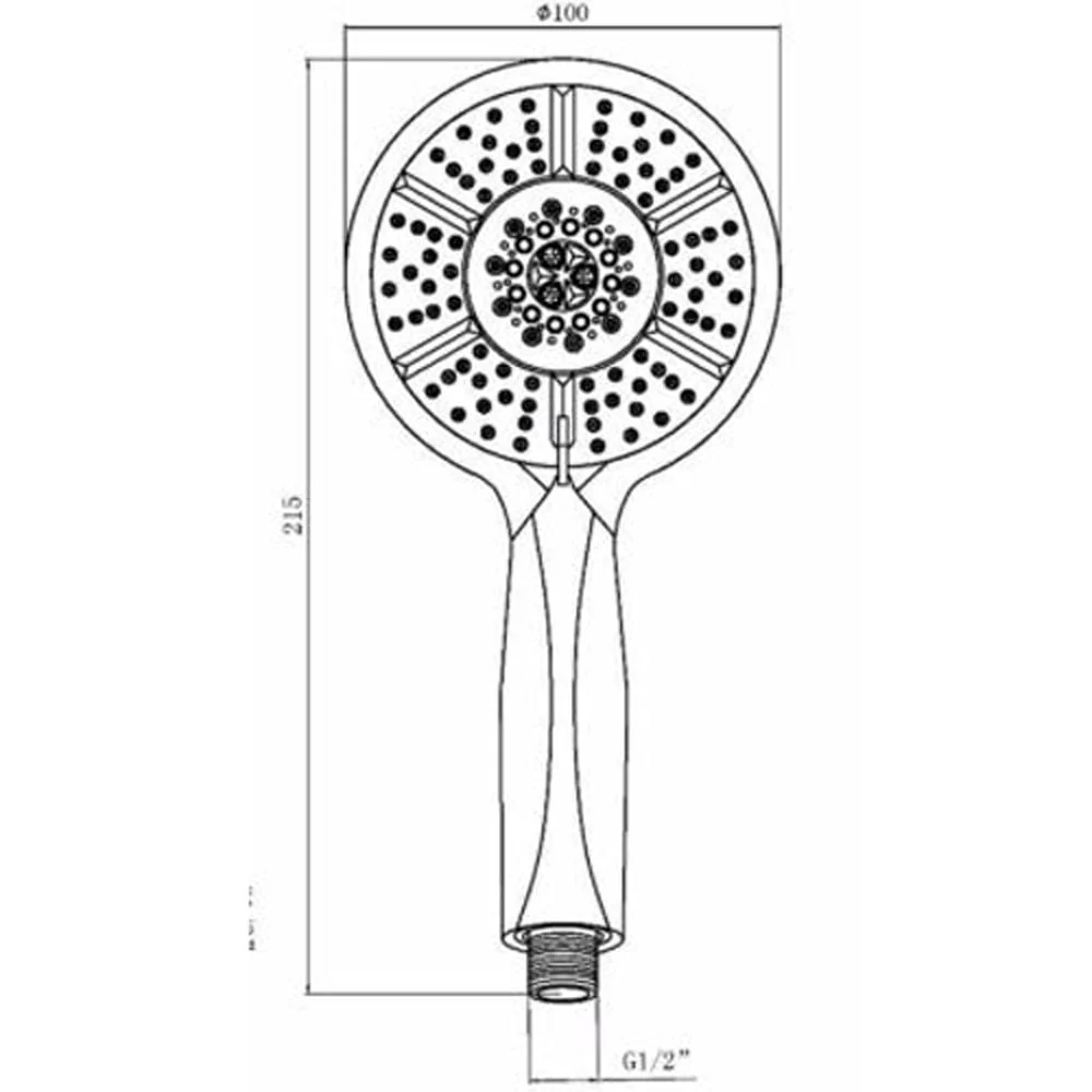 Astini Chrome Round 3 Function Handset - Image 2