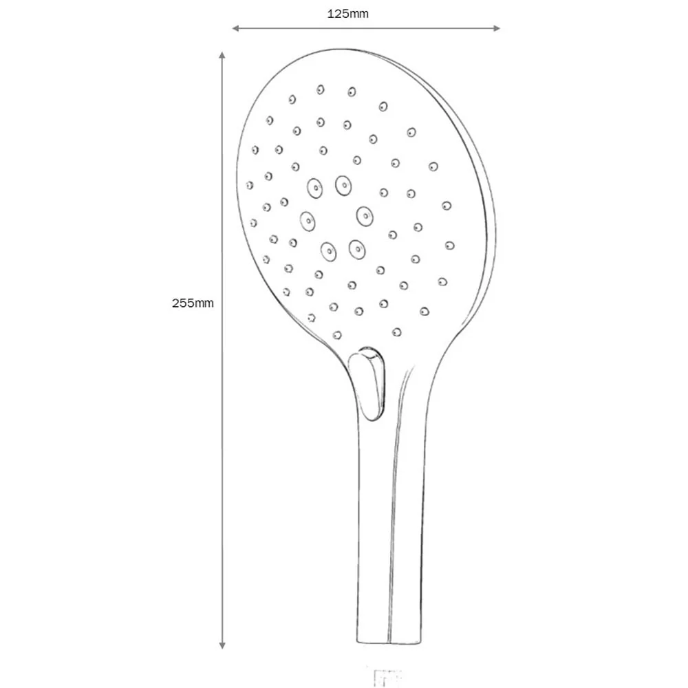 Astini Chrome Round 3 Mode Push Button Shower Handset - Image 2