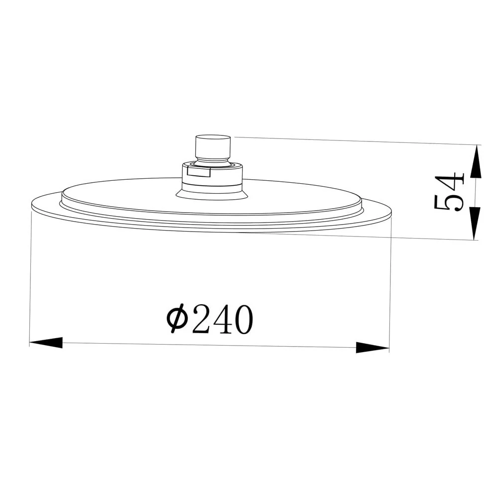 Astini Chrome Round Fixed Overhead Shower Head 200mm - Image 2