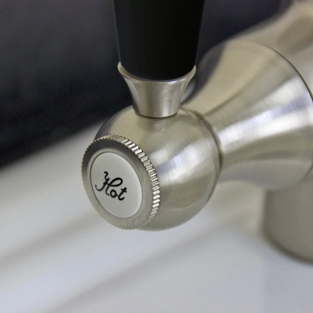 Astini Colonial Ceramic Handle Twin Lever Kitchen Mixer Tap in Classic Finishes - Image 7