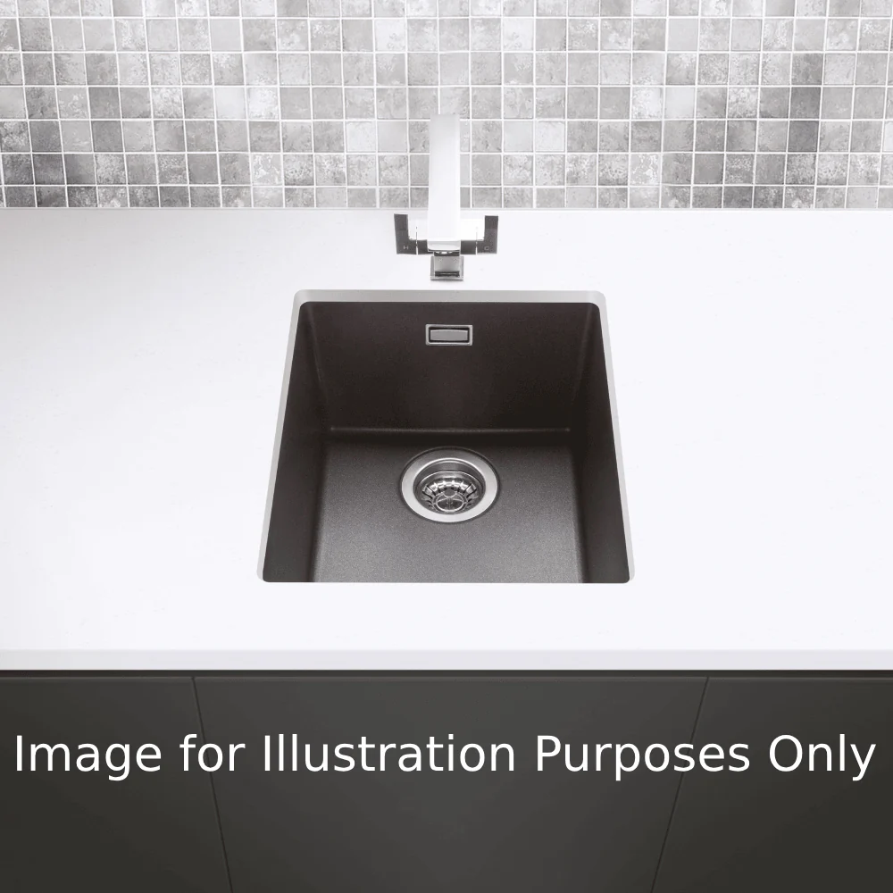 Astini Dante 340 1.0 Bowl Granite Undermount Kitchen Sink & Waste - Image 5