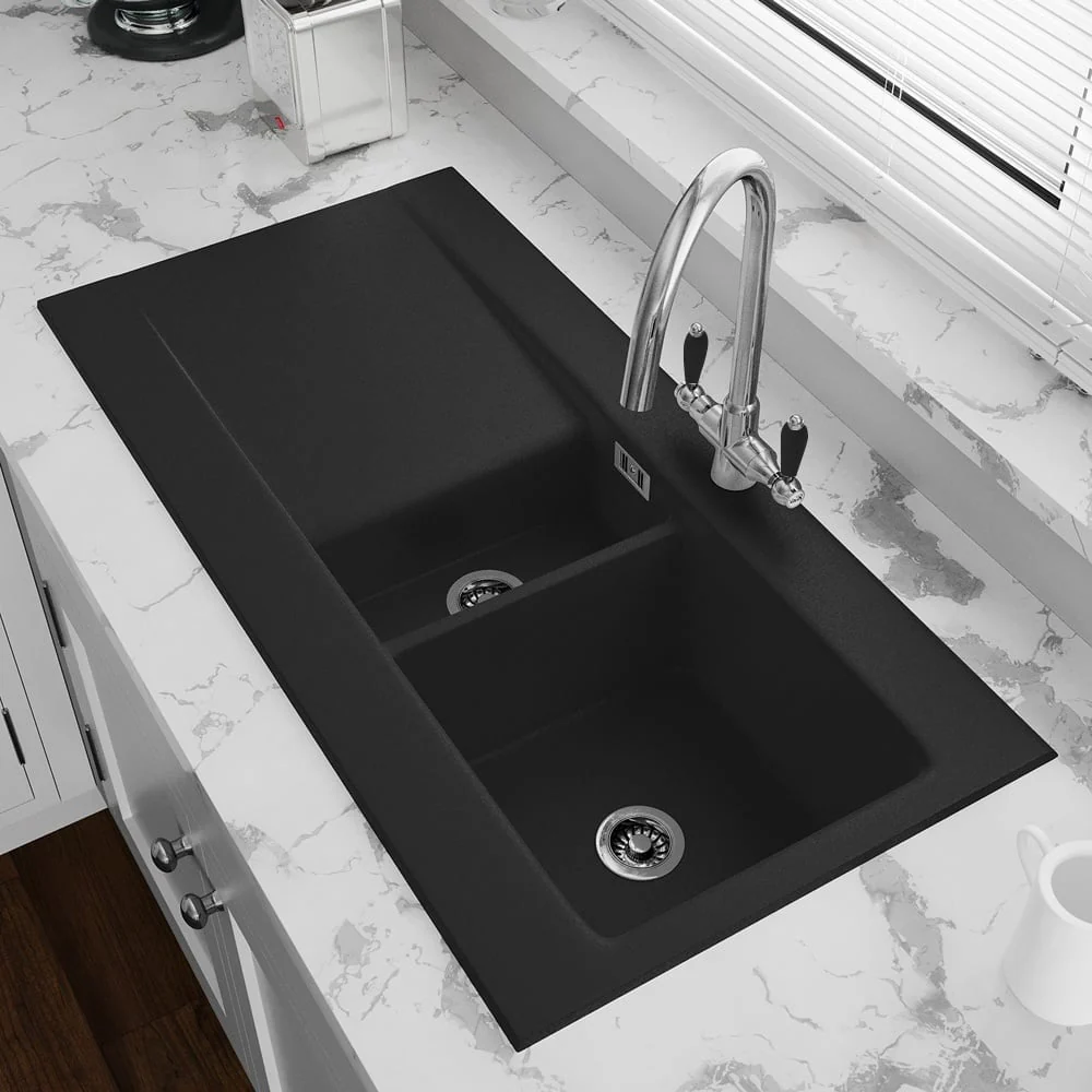 Astini Desire 150 1.5 Bowl Matt Ceramic Kitchen Sink & Waste - Image 4