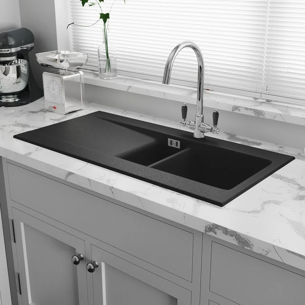 Astini Desire 150 1.5 Bowl Matt Ceramic Kitchen Sink & Waste - Image 8