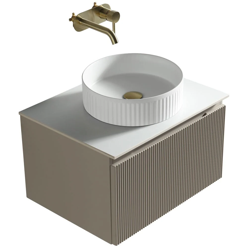 Astini Flauto 600mm Wall Hung Vanity Unit With Counter Top - Image 20