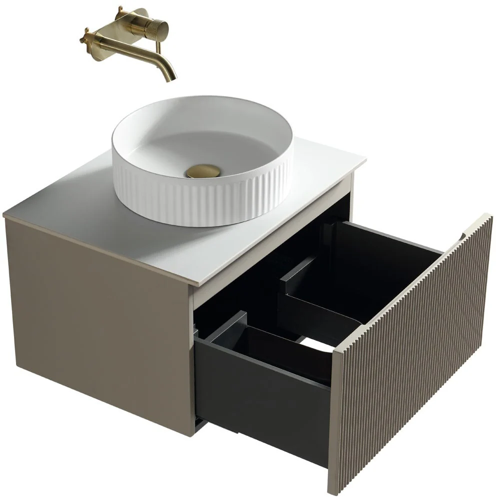 Astini Flauto 600mm Wall Hung Vanity Unit With Counter Top - Image 21
