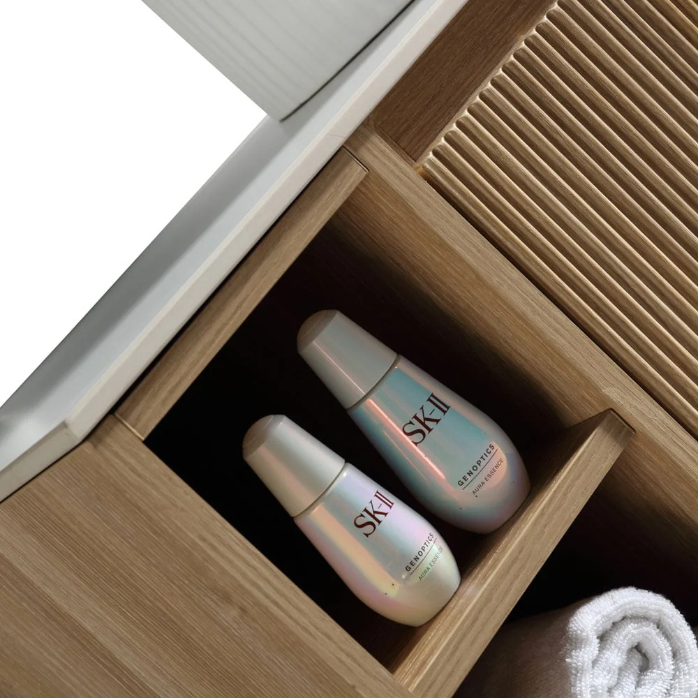 Astini Flauto 800mm Wall Hung Vanity Unit W/ Side Storage & RH Counter Top - Image 9