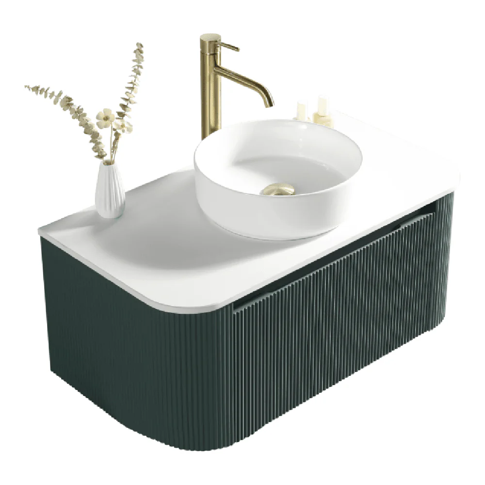 Astini Flauto 870 Curved Corner Wall Hung Vanity Unit & Sintered Stone Counter Top - Image 15