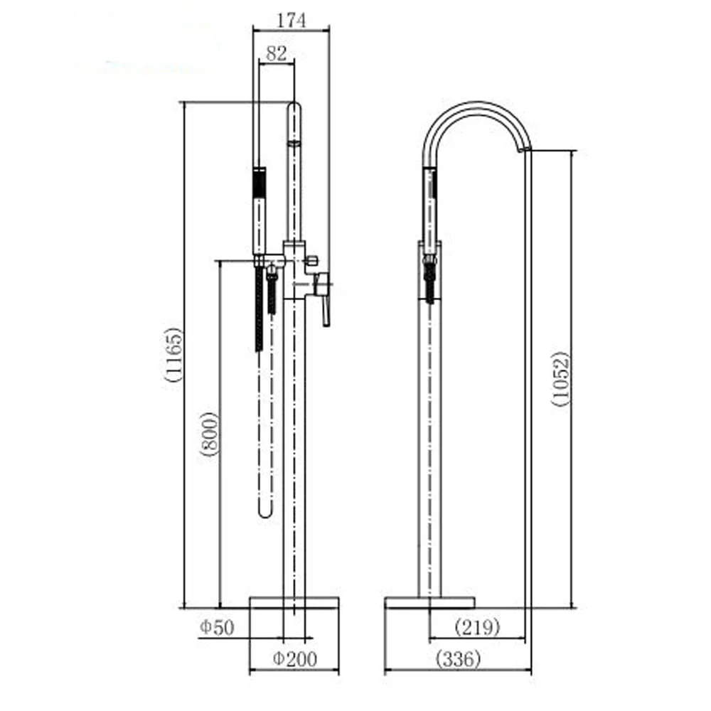 Astini Harlech Chrome Bathroom Freestanding Bath Shower Mixer Tap TIS5089 - Image 2