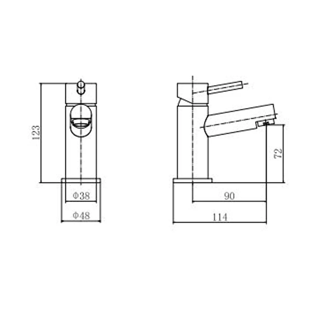 Astini Harlech Mini Chrome Bathroom Basin Mixer Tap & Slotted Waste TIS5088 - Image 2