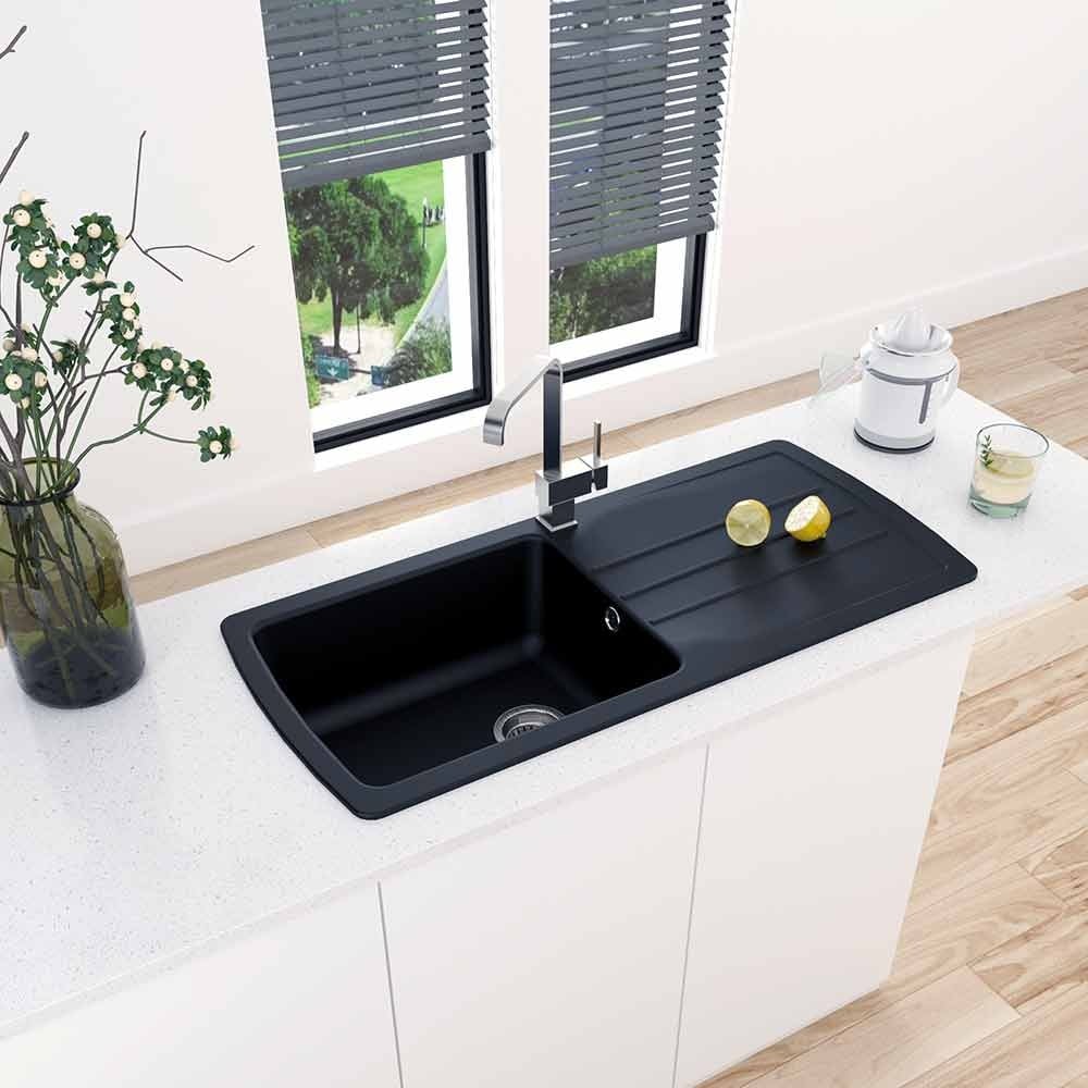 Astini Harrison 1.0 XL Bowl Composite Synthetic Kitchen Sink & Waste - Image 4