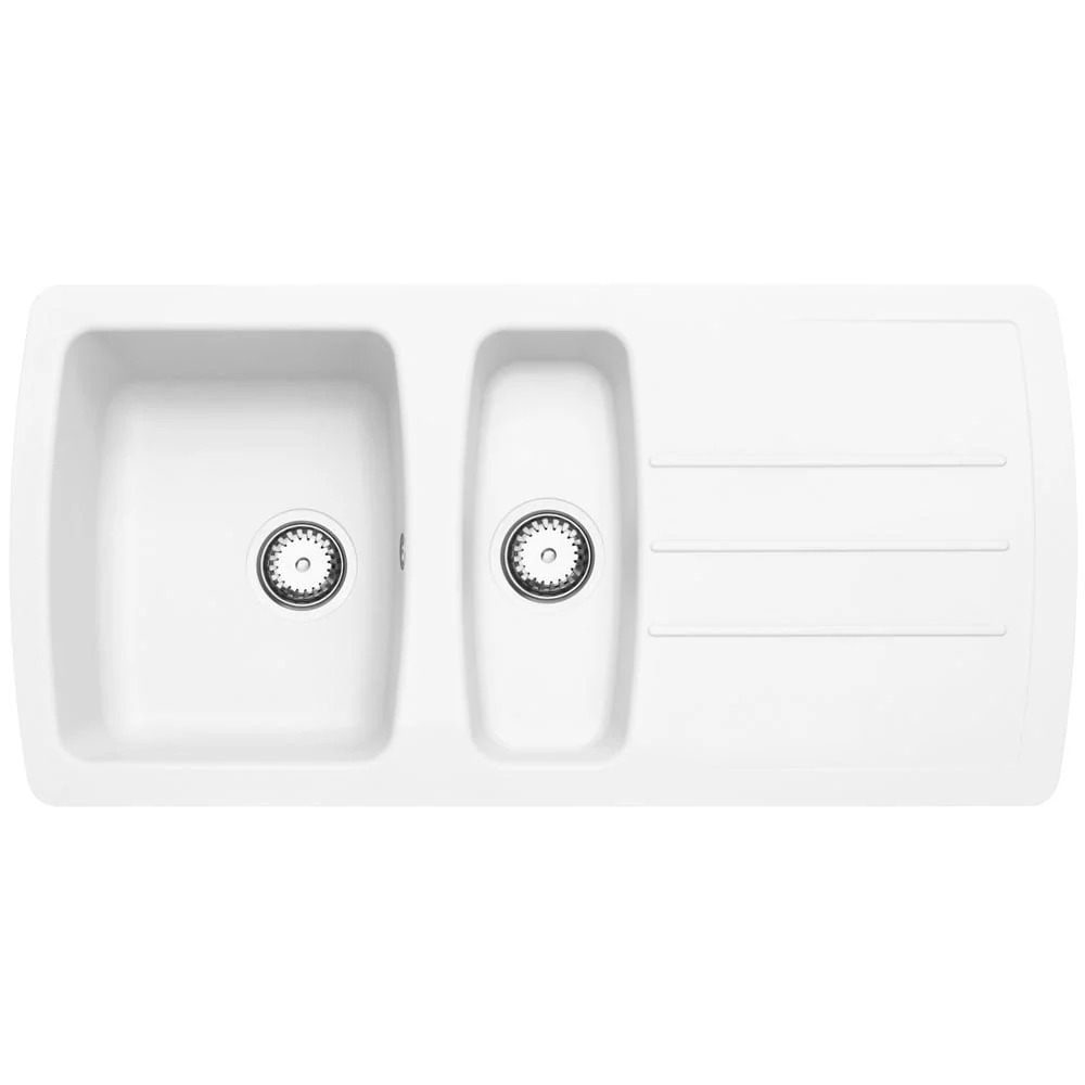 Astini Harrison 1.5 Bowl Composite Synthetic Kitchen Sink & Waste - Image 7