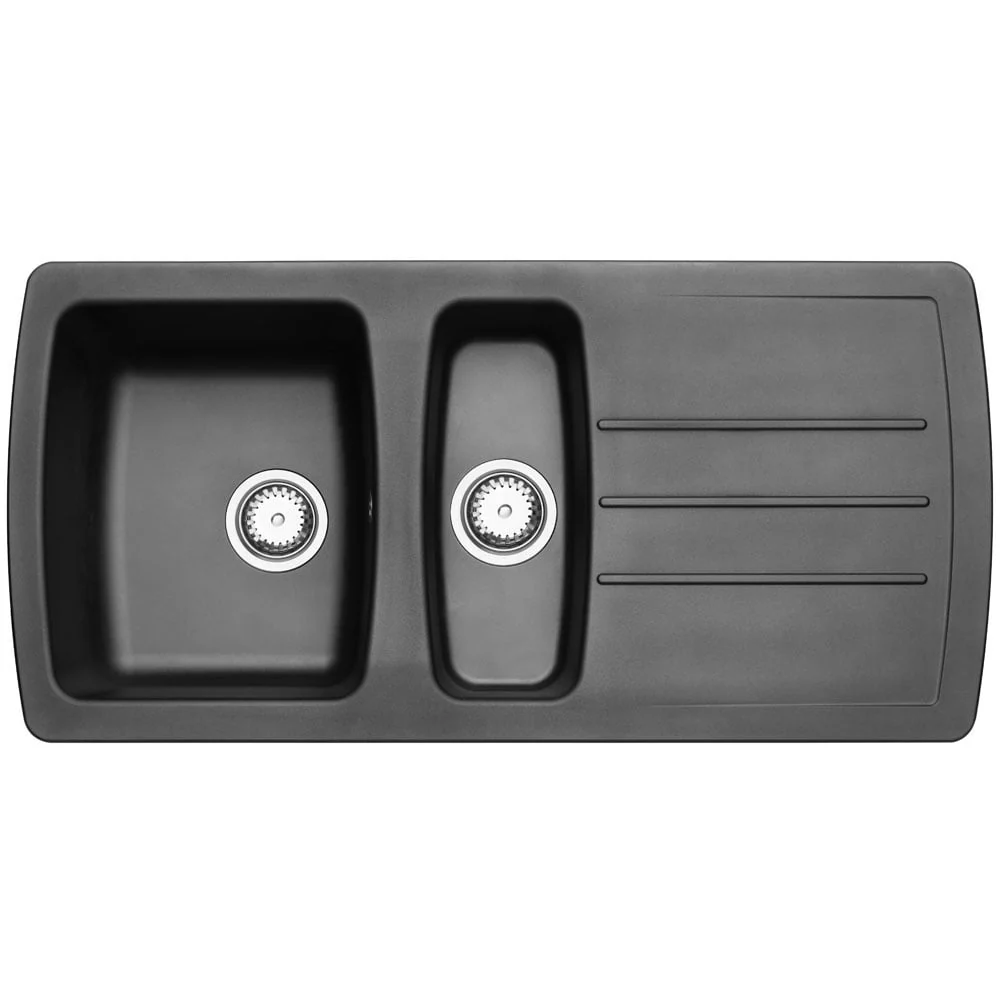 Astini Harrison 1.5 Bowl Composite Synthetic Kitchen Sink & Waste - Image 9