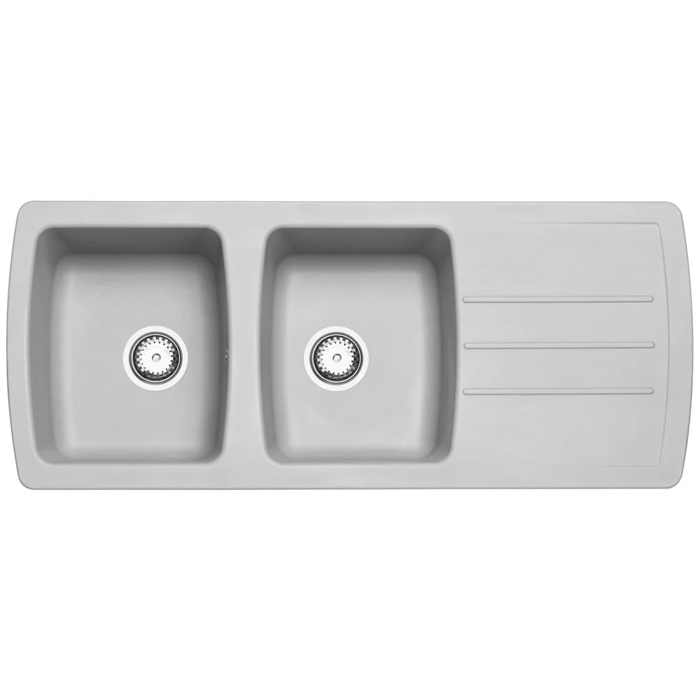 Astini Harrison 2.0 Bowl Grey Composite Synthetic Kitchen Sink & Waste - Image 3