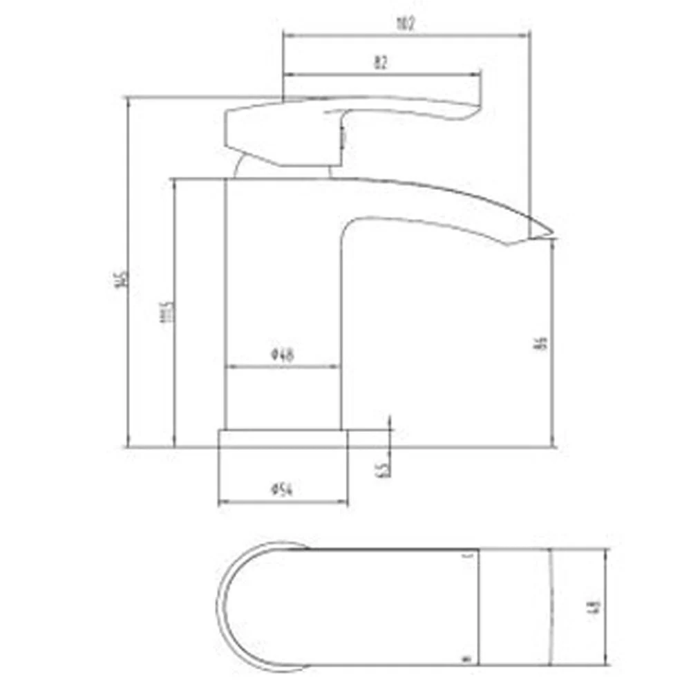 Astini Holyhead Modern Chrome Bathroom Basin Mixer Tap & Slotted Waste TIS5065 - Image 2