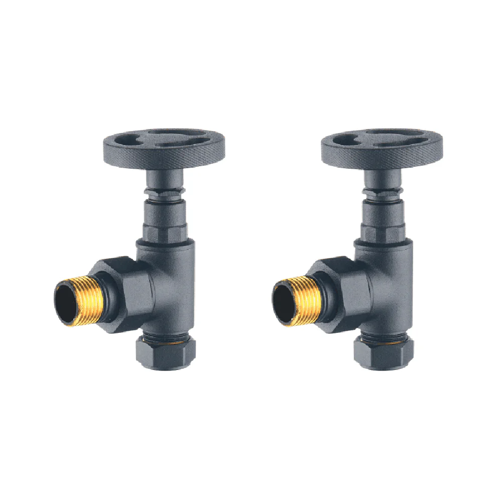 Astini Maesteg Industrial Angled Radiator Valve with Durable Metal Finish Options - Image 4