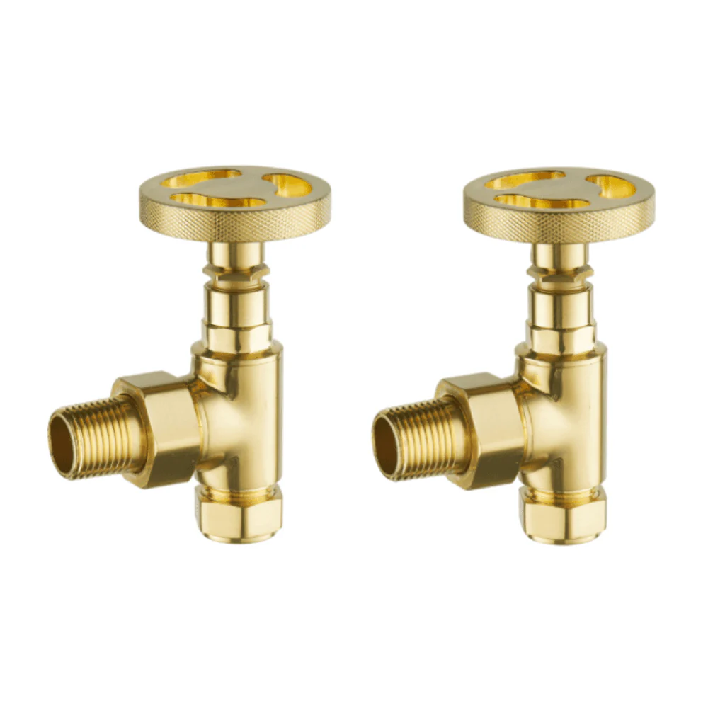 Astini Maesteg Industrial Angled Radiator Valve with Durable Metal Finish Options - Image 5