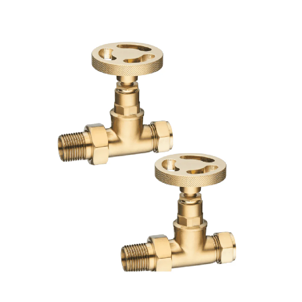 Astini Maesteg Industrial Straight Radiator Valve with Chrome, Orca Black, Anthracite, Brushed Brass Finishes - Image 5