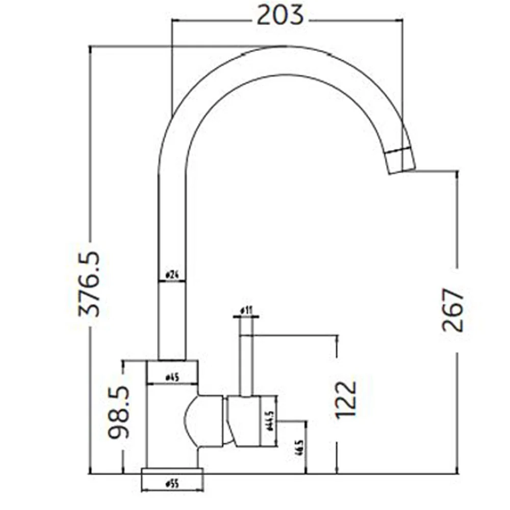 Astini Merthyr Single Lever Kitchen Tap TIS Series with Modern Design and Durable Build - Image 2