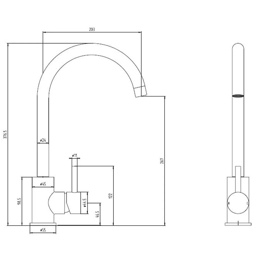 Astini Merthyr Single Lever Kitchen Tap TIS Series with Modern Design and Durable Build - Image 4