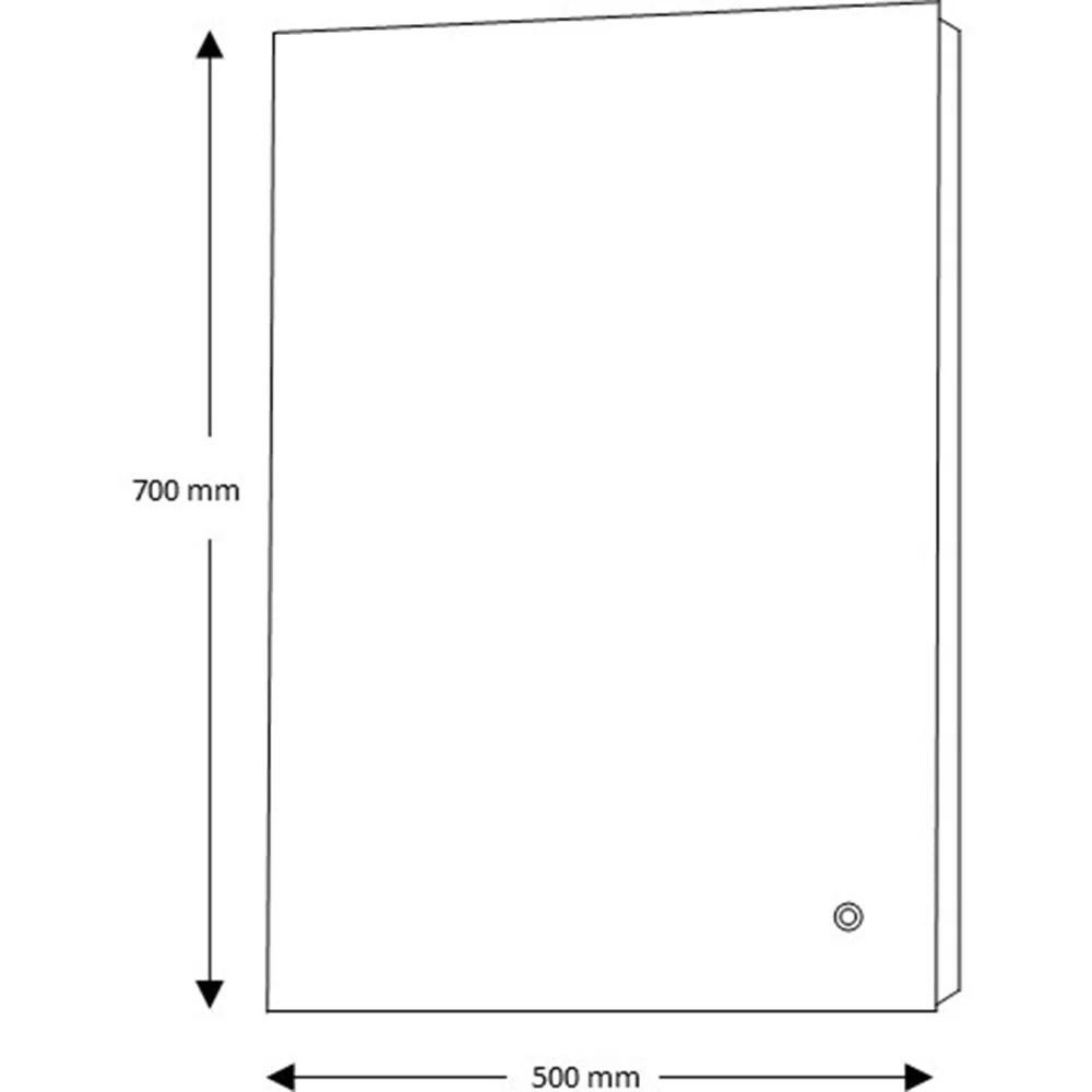 Astini Noah Touch Mirror with LED Edge & Demist 500x700mm - Image 2