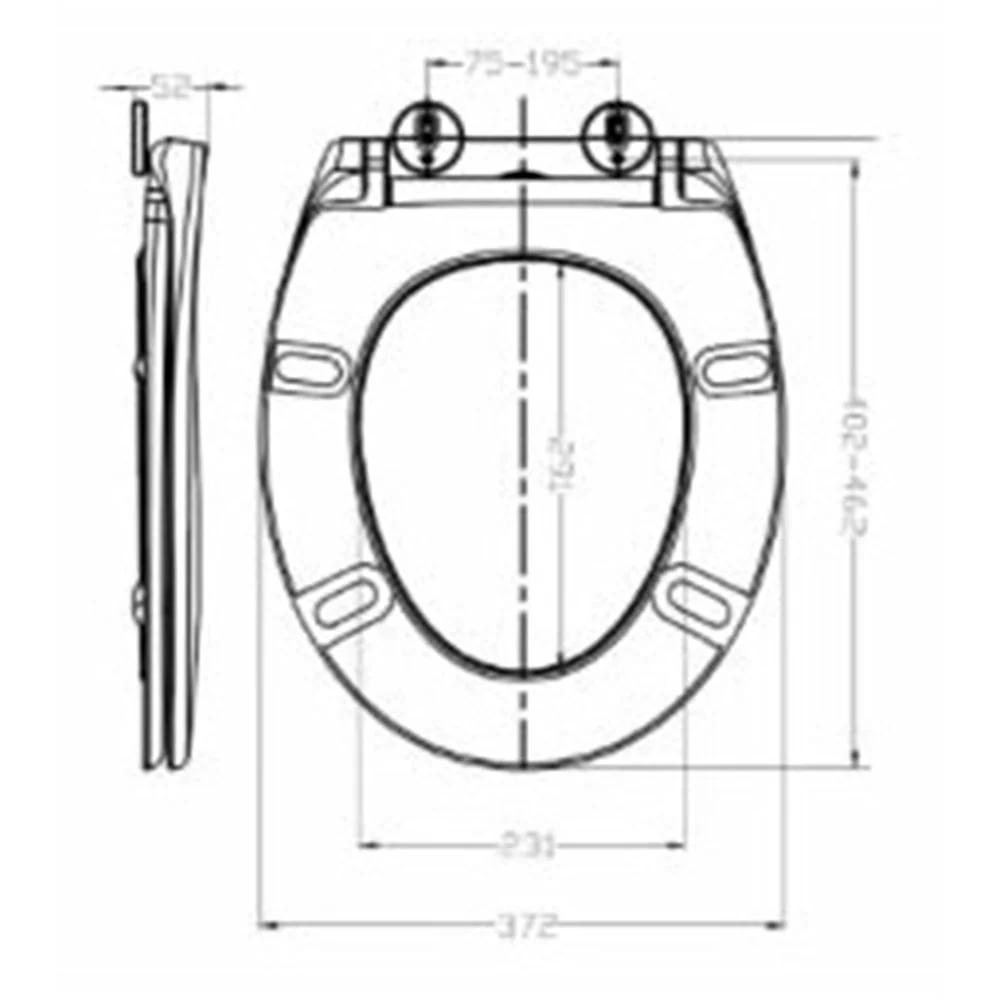 Astini Omni Tailored Grey Slim Soft Close Toilet Seat - Image 2