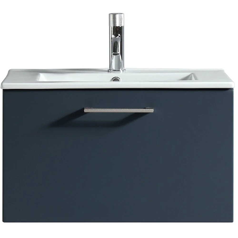 Astini Piatta 600mm Midnight Shadow Wall Hung Vanity Unit & Basin