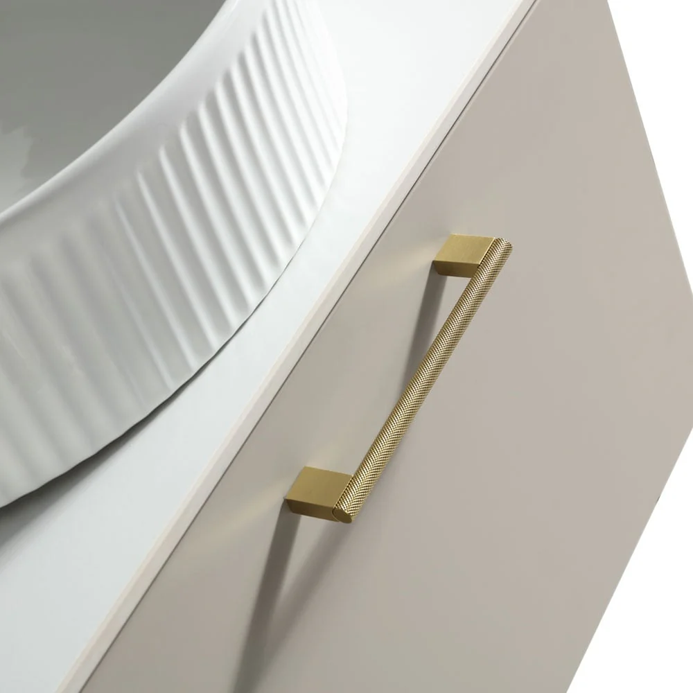 Astini Piatta 600mm Soft Coffee Wall Hung Vanity Unit With Counter Top - Image 3