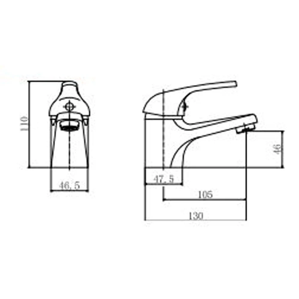 Astini Plumb Essentials Chrome Bathroom Basin Mixer Tap & Slotted Waste TIS5079 - Image 2